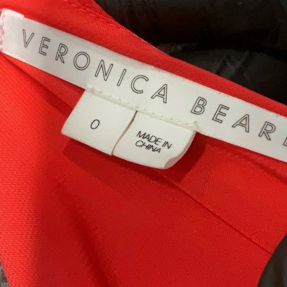 Veronica Beard “Fayla” Red Ruched Cutout Midi Dress ~ Sz 0 - Picture 7 of 8
